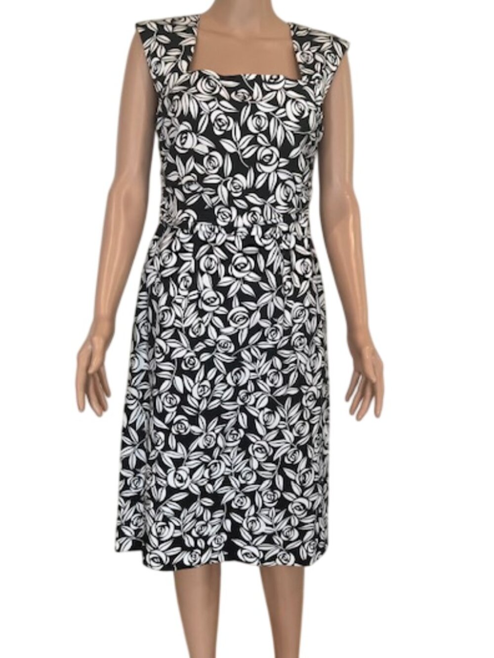 DONNA RICCO Womens Dress Black/White Party/business Size 8